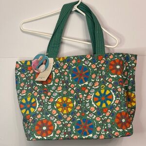 Rhode for Target Floral Tote Green Print NWT Designer Collab Market Beach Bag